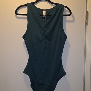 Chic Teal One-Piece Swimsuit
